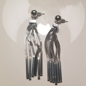 Silver Tassel Earrings